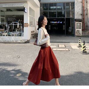 Free Gift! 🎁Chic Cotton Paneled Umbrella Skirt - Brand New